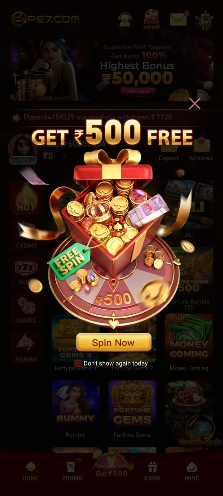 pe7 game app